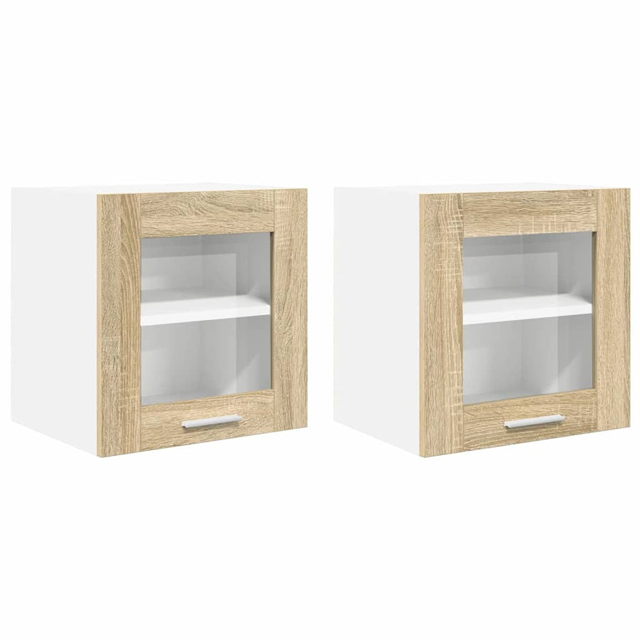 Hangkast Riga 2 pcs Sonoma Eiken 40 x 31 x 40 cm Bewerkt hout