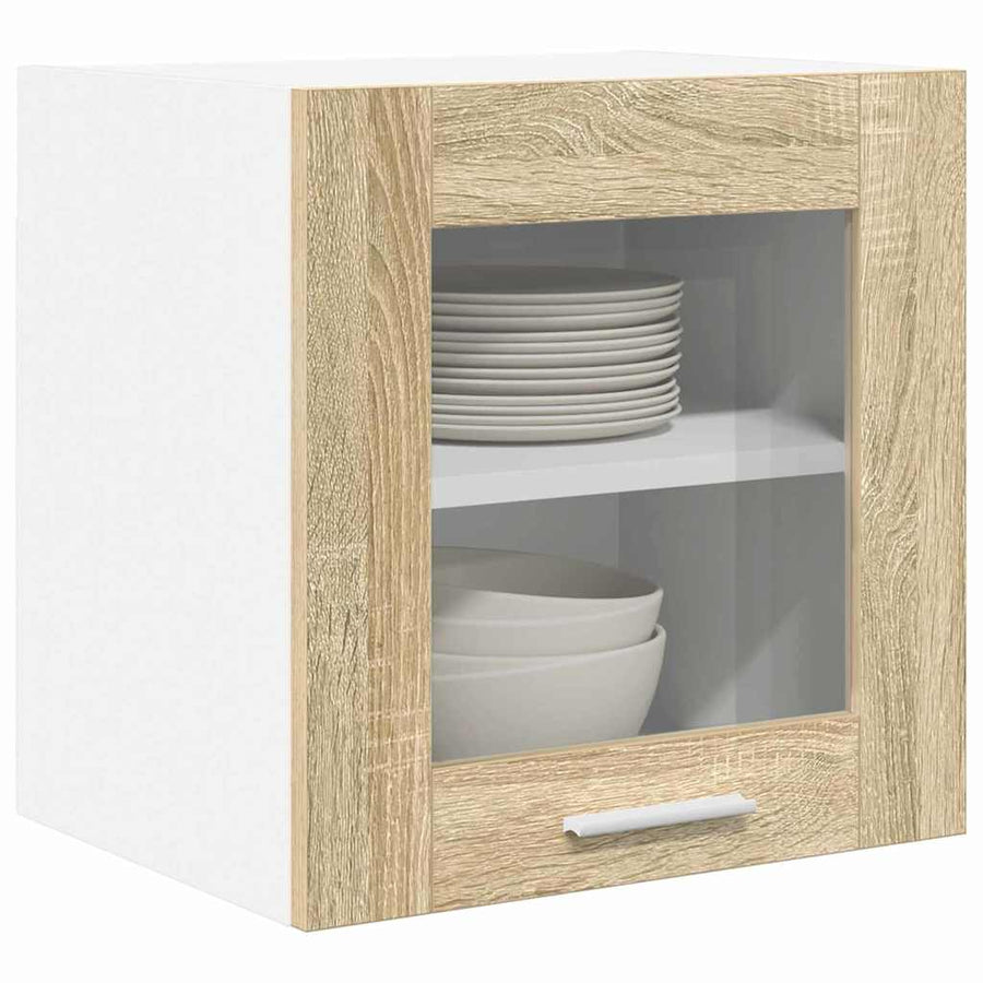 Hangkast Riga 2 pcs Sonoma Eiken 40 x 31 x 40 cm Bewerkt hout