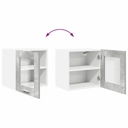 Hangkast Beton Grijs 40 x 31 x 40 cm Bewerkt hout