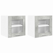 Hangkast Riga 2 pcs Beton Grijs 40 x 31 x 40 cm Bewerkt hout