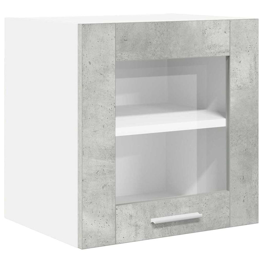 Hangkast Riga 2 pcs Beton Grijs 40 x 31 x 40 cm Bewerkt hout