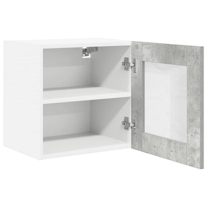 Hangkast Riga 2 pcs Beton Grijs 40 x 31 x 40 cm Bewerkt hout