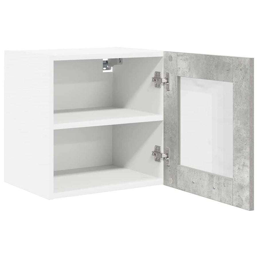 Hangkast Riga 2 pcs Beton Grijs 40 x 31 x 40 cm Bewerkt hout