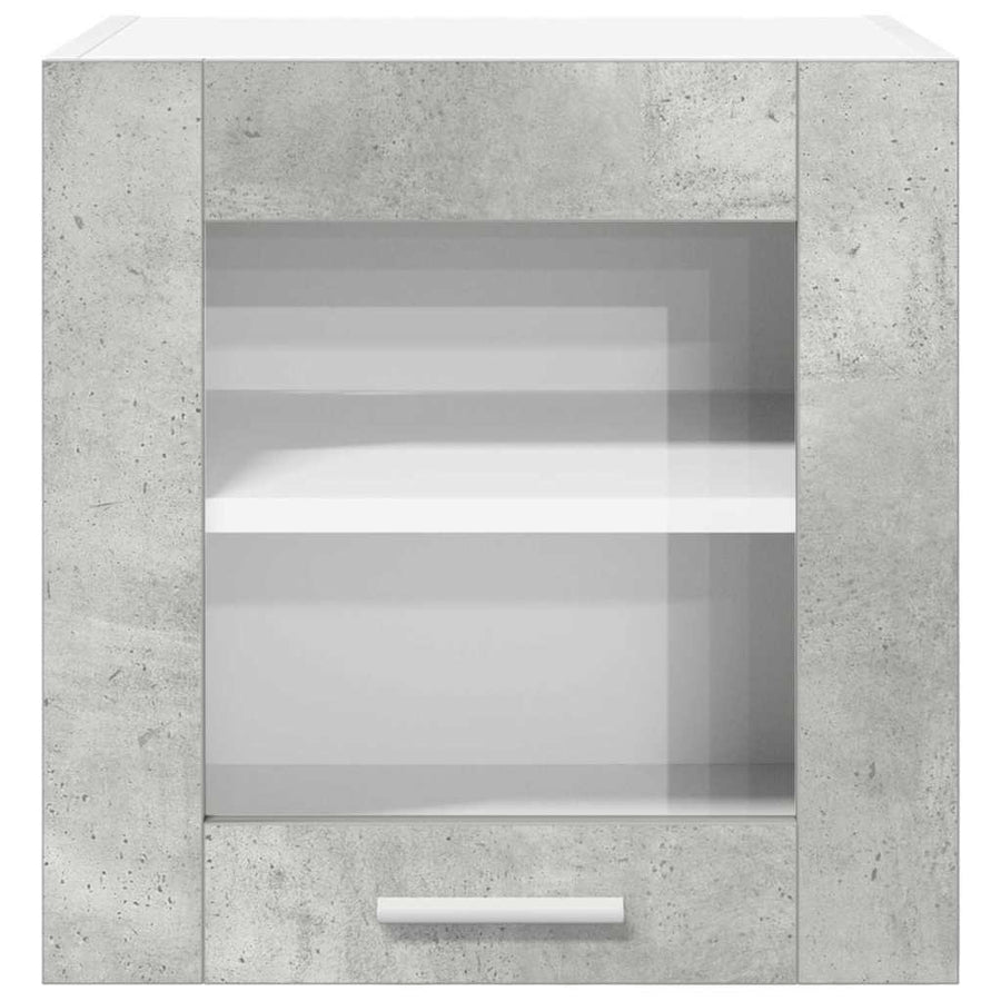 Hangkast Riga 2 pcs Beton Grijs 40 x 31 x 40 cm Bewerkt hout