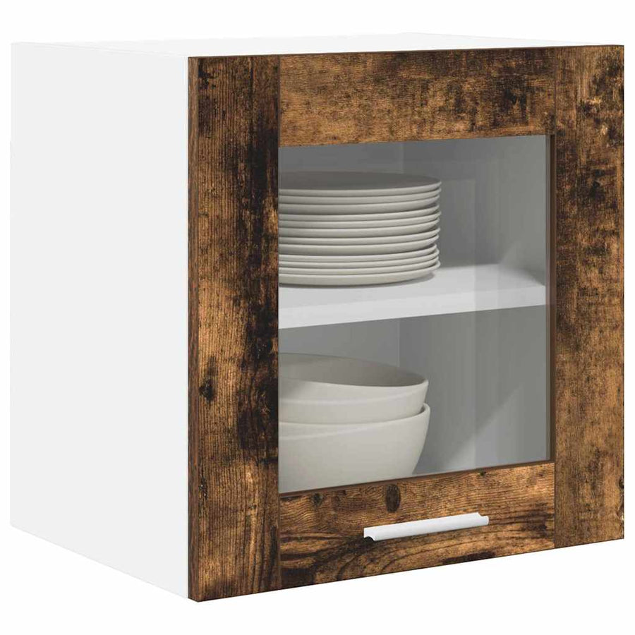 Hangkast Riga Gerookt eiken 40 x 31 x 40 cm Bewerkt hout