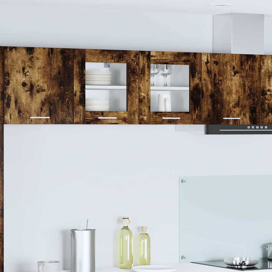 Hangkast Riga 2 pcs Gerookt eiken 40 x 31 x 40 cm Bewerkt hout