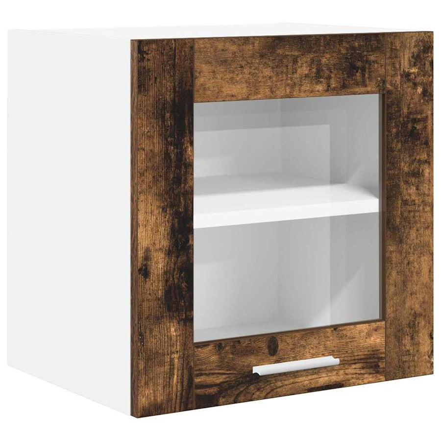 Hangkast Riga 2 pcs Gerookt eiken 40 x 31 x 40 cm Bewerkt hout