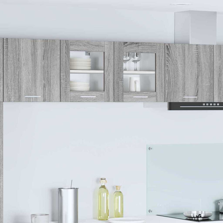 Hangkast Riga 2 pcs Grijs Sonoma 40 x 31 x 40 cm Bewerkt hout