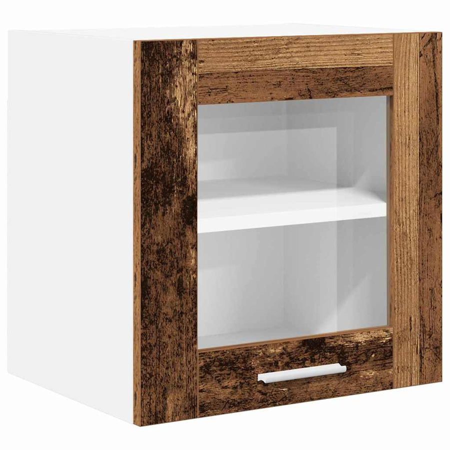 Hangkast Riga 2 pcs Oud Hout 40 x 31 x 40 cm Bewerkt hout