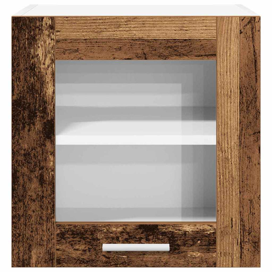 Hangkast Riga 2 pcs Oud Hout 40 x 31 x 40 cm Bewerkt hout