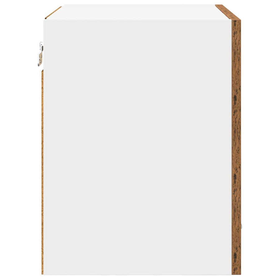 Hangkast Riga 2 pcs Oud Hout 40 x 31 x 40 cm Bewerkt hout