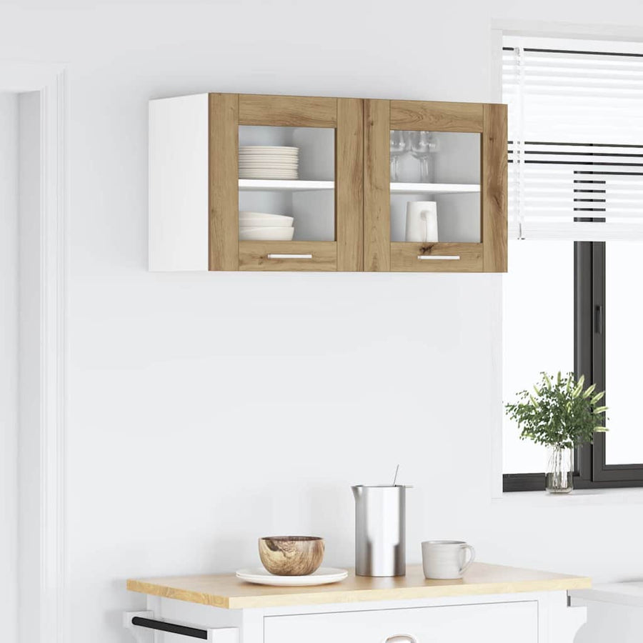 Hangkast Riga 2 pcs Artisan Eiken 40 x 31 x 40 cm Bewerkt hout