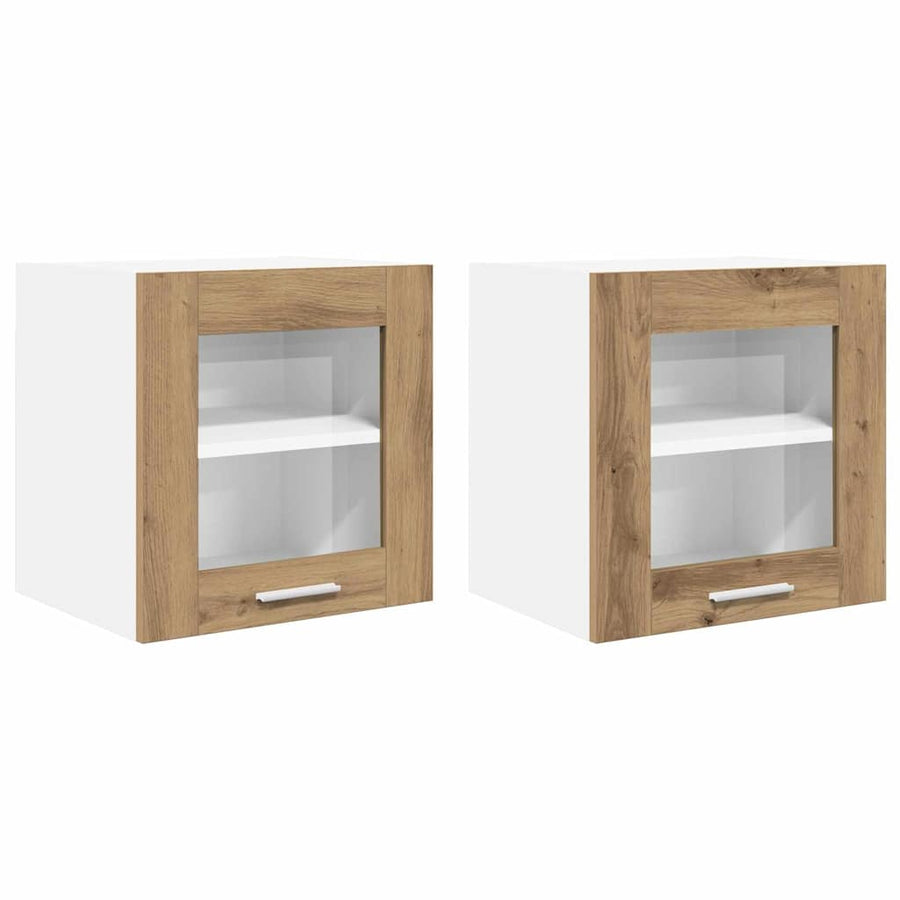 Hangkast Riga 2 pcs Artisan Eiken 40 x 31 x 40 cm Bewerkt hout