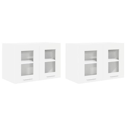 Hangkast met plank Riga 2 pcs Wit 60 x 31 x 40 cm Bewerkt hout