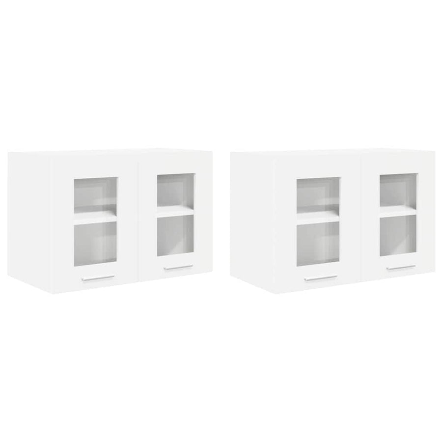 Hangkast met plank Riga 2 pcs Wit 60 x 31 x 40 cm Bewerkt hout