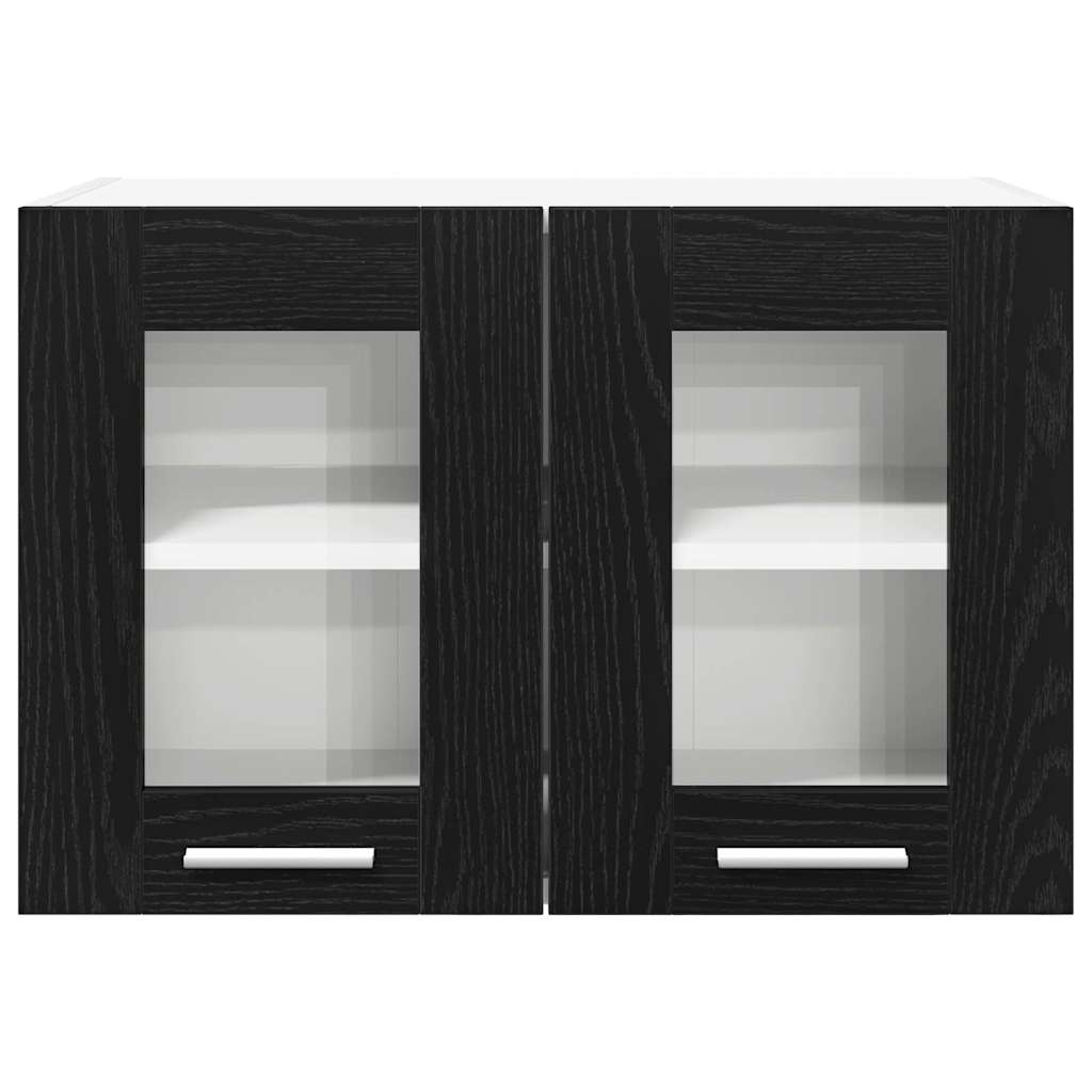Hangkast Riga 2 pcs Zwart Eiken 60 x 31 x 40 cm Bewerkt hout