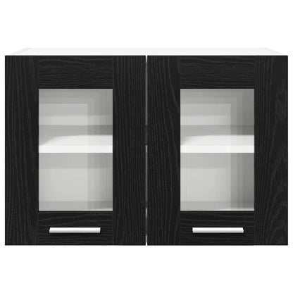 Hangkast Riga 2 pcs Zwart Eiken 60 x 31 x 40 cm Bewerkt hout