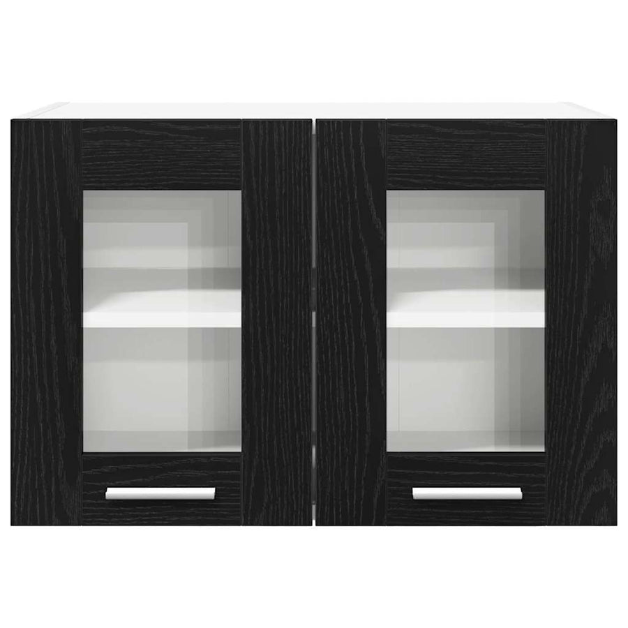 Hangkast Riga 2 pcs Zwart Eiken 60 x 31 x 40 cm Bewerkt hout