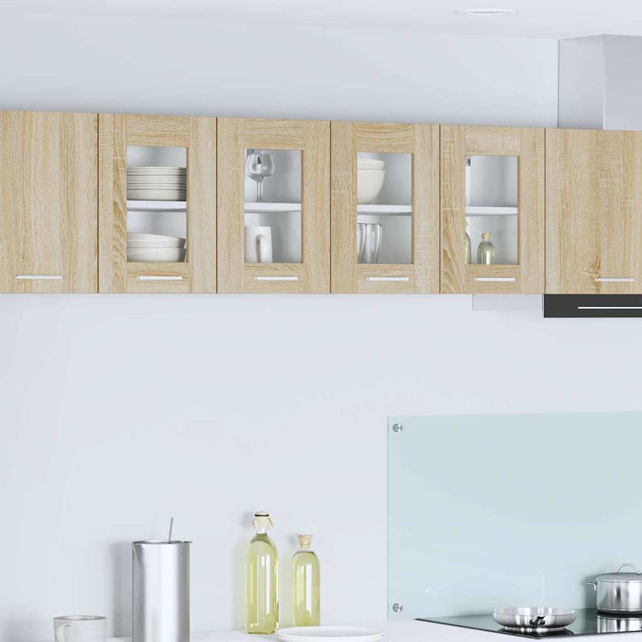 Hangkast Riga 2 pcs Sonoma Eiken 60 x 31 x 40 cm Bewerkt hout