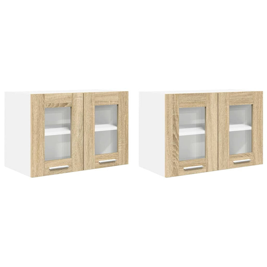 Hangkast Riga 2 pcs Sonoma Eiken 60 x 31 x 40 cm Bewerkt hout
