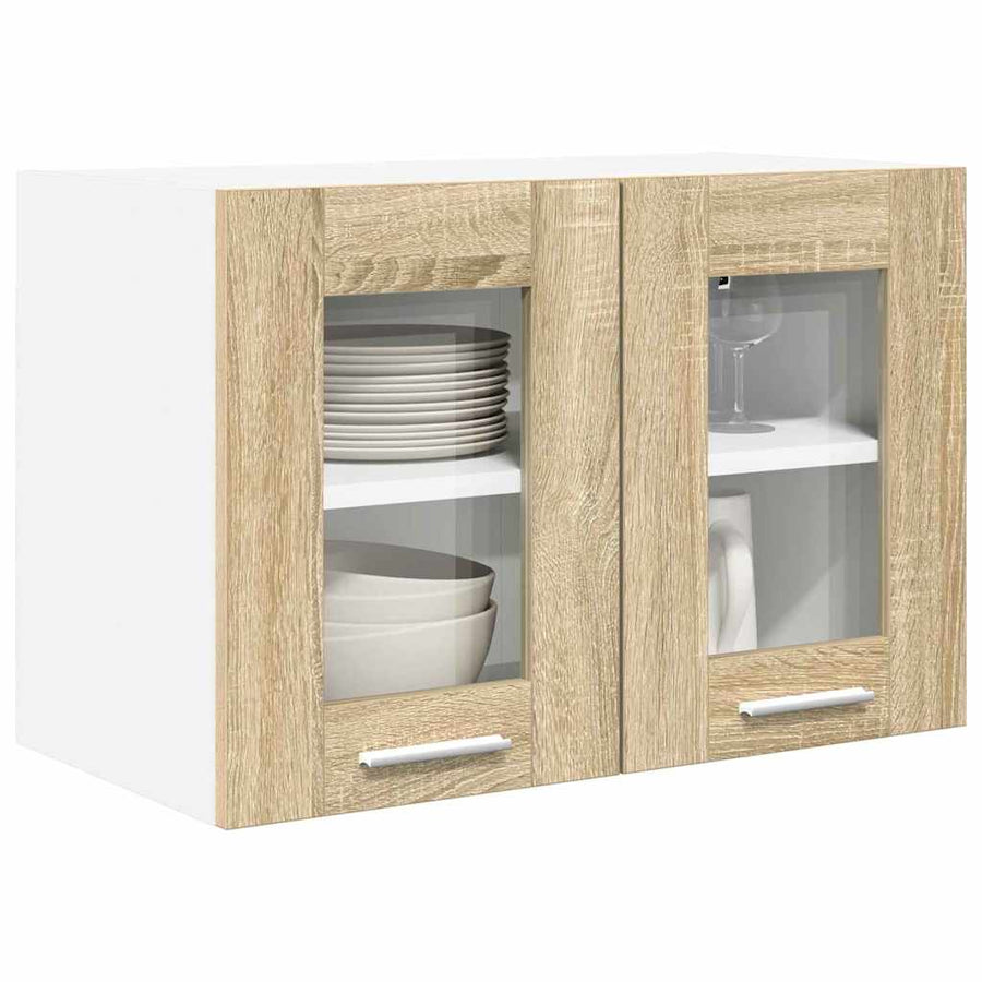 Hangkast Riga 2 pcs Sonoma Eiken 60 x 31 x 40 cm Bewerkt hout