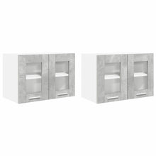 Hangkast Riga 2 pcs Beton Grijs 60 x 31 x 40 cm Bewerkt hout
