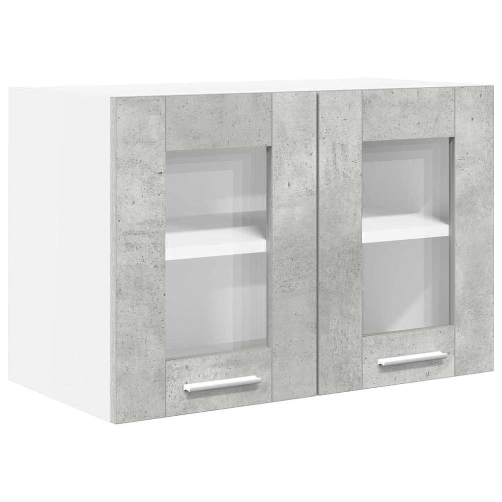 Hangkast Riga 2 pcs Beton Grijs 60 x 31 x 40 cm Bewerkt hout