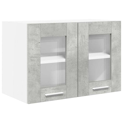 Hangkast Riga 2 pcs Beton Grijs 60 x 31 x 40 cm Bewerkt hout