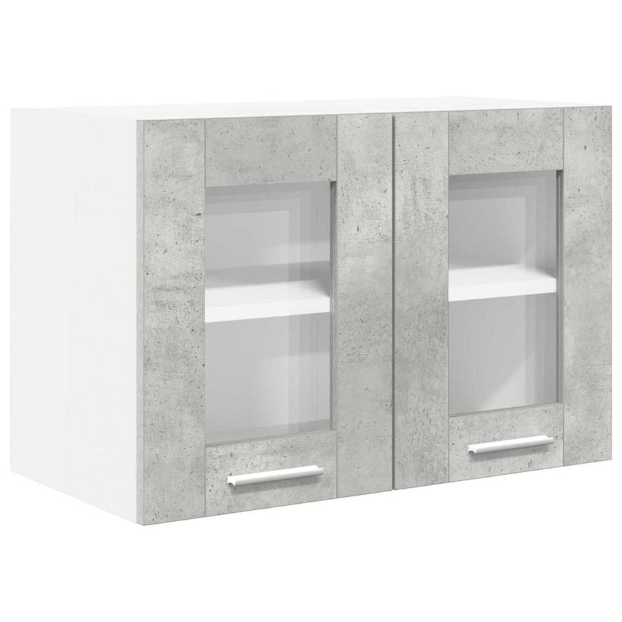 Hangkast Riga 2 pcs Beton Grijs 60 x 31 x 40 cm Bewerkt hout