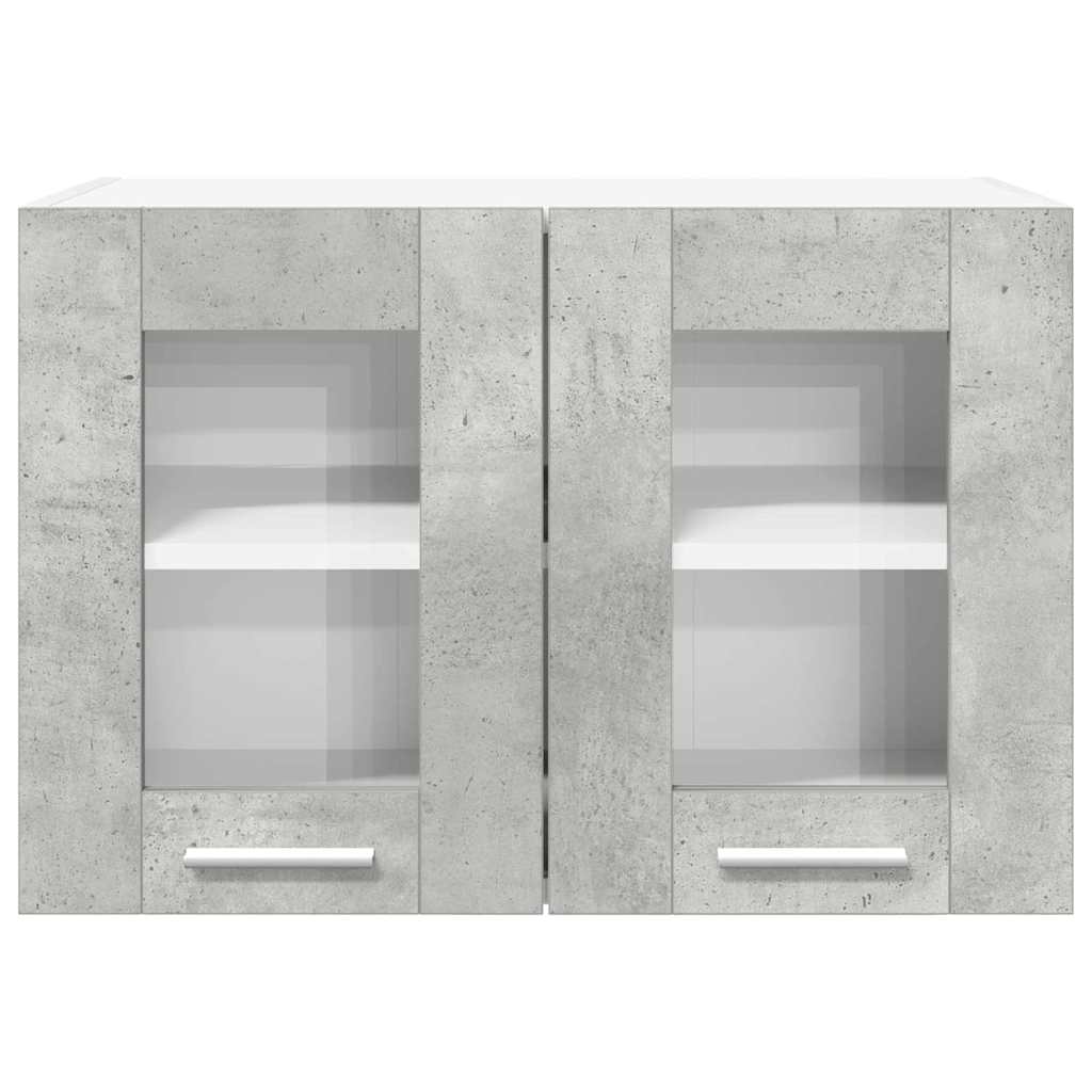 Hangkast Riga 2 pcs Beton Grijs 60 x 31 x 40 cm Bewerkt hout