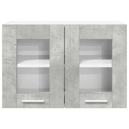 Hangkast Riga 2 pcs Beton Grijs 60 x 31 x 40 cm Bewerkt hout