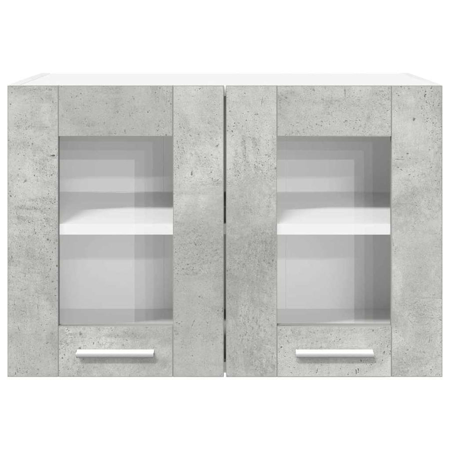 Hangkast Riga 2 pcs Beton Grijs 60 x 31 x 40 cm Bewerkt hout
