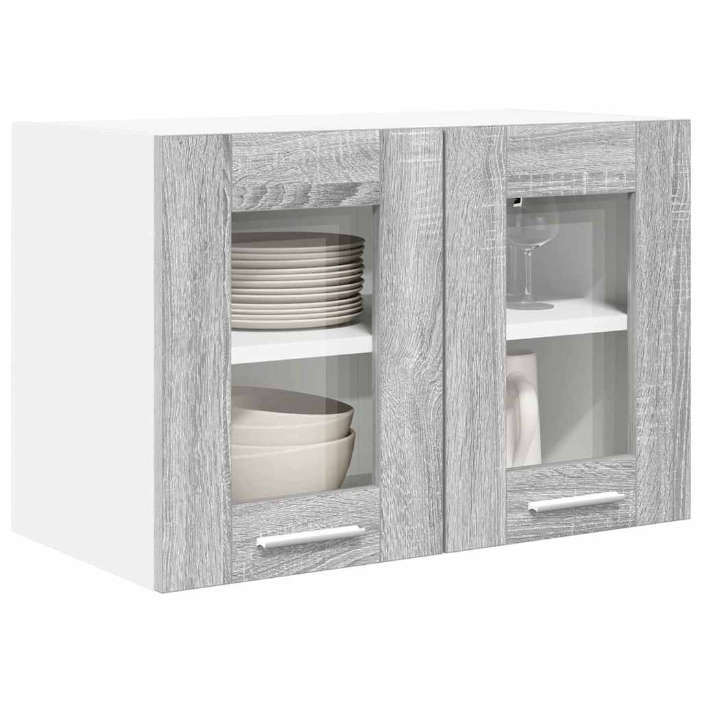 Hangkast met opslag Grijs Sonoma 60 x 31 x 40 cm Bewerkt hout