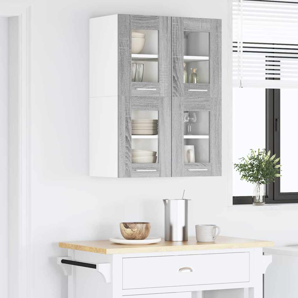 Hangkast Riga 2 pcs Grijs Sonoma 60 x 31 x 40 cm Bewerkt hout