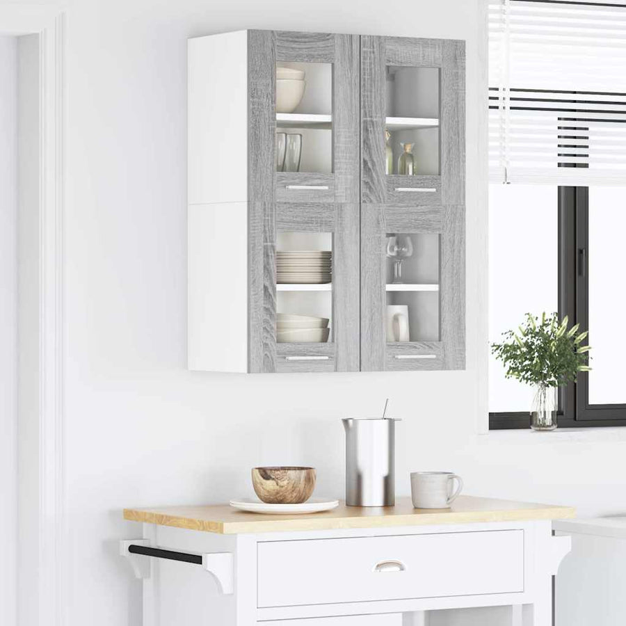 Hangkast Riga 2 pcs Grijs Sonoma 60 x 31 x 40 cm Bewerkt hout