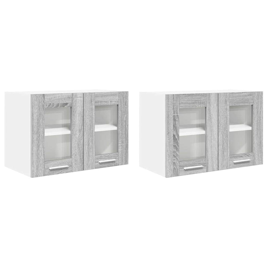 Hangkast Riga 2 pcs Grijs Sonoma 60 x 31 x 40 cm Bewerkt hout