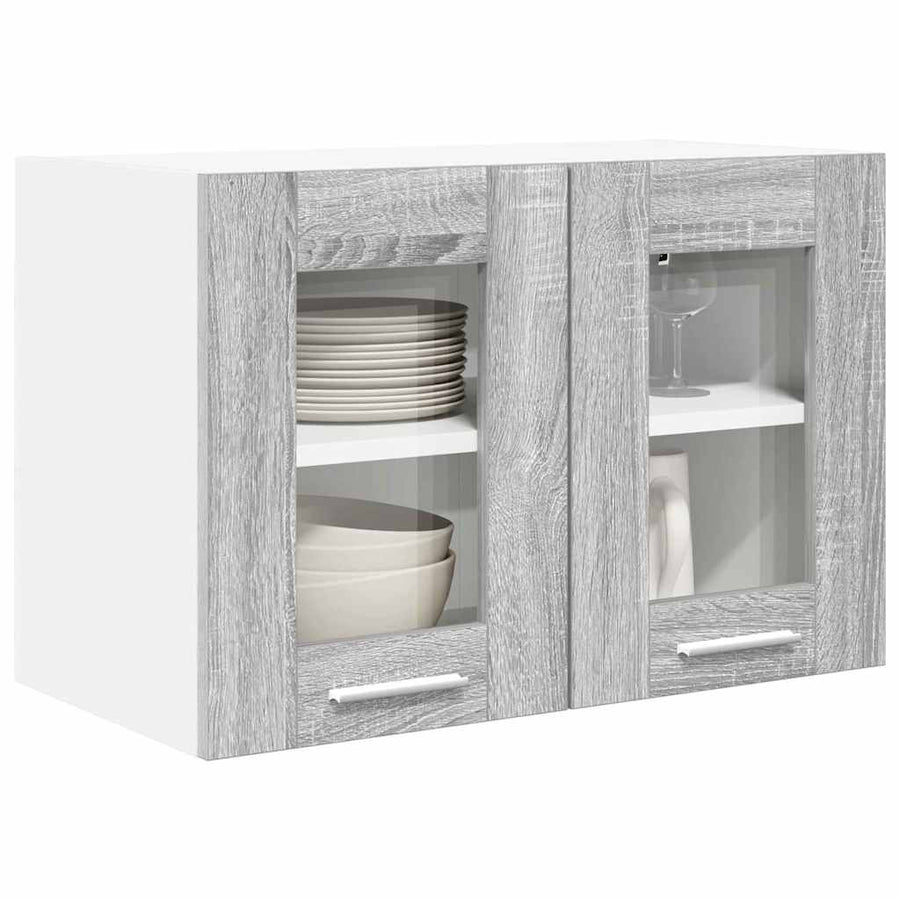 Hangkast Riga 2 pcs Grijs Sonoma 60 x 31 x 40 cm Bewerkt hout