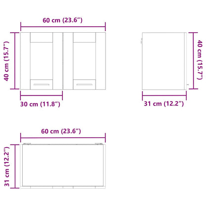 Hangkast met plank Riga Oud Hout 60 x 31 x 40 cm Bewerkt hout