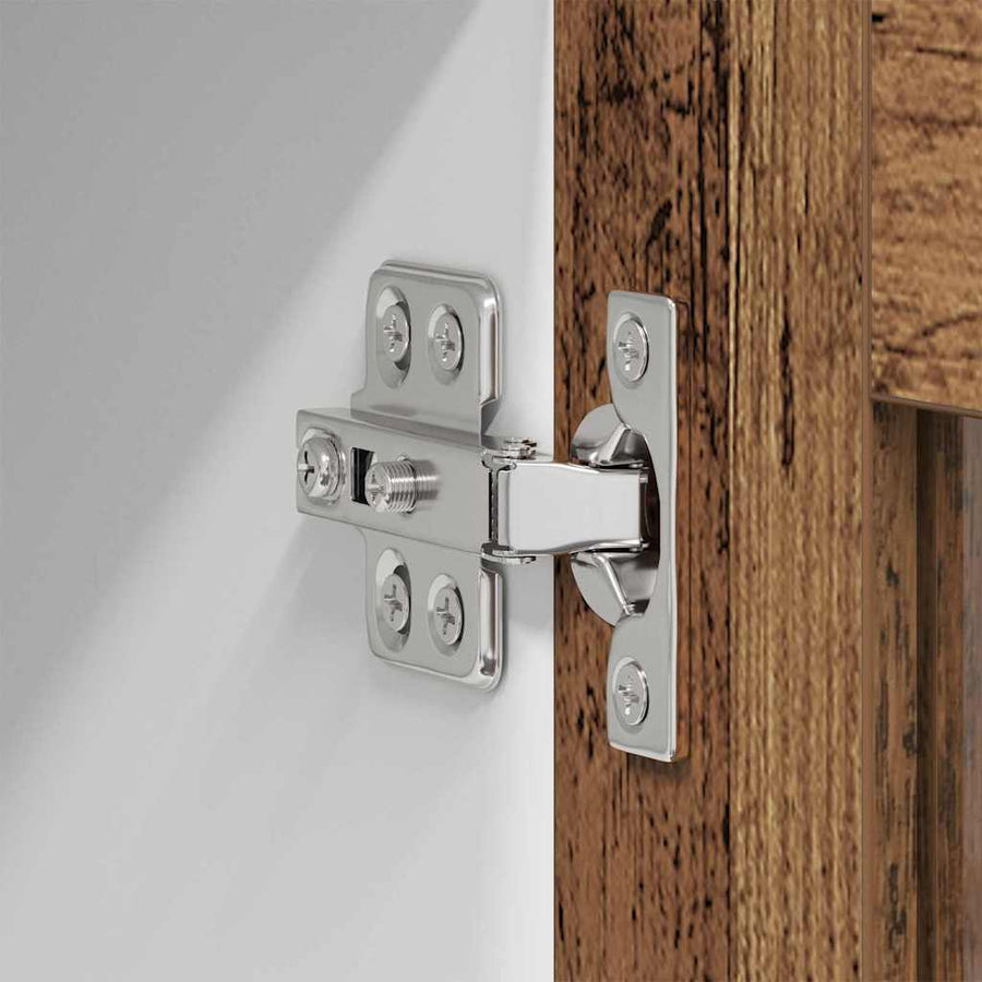 Hangkast Riga 2 pcs Oud Hout 60 x 31 x 40 cm Bewerkt hout
