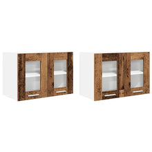 Hangkast Riga 2 pcs Oud Hout 60 x 31 x 40 cm Bewerkt hout