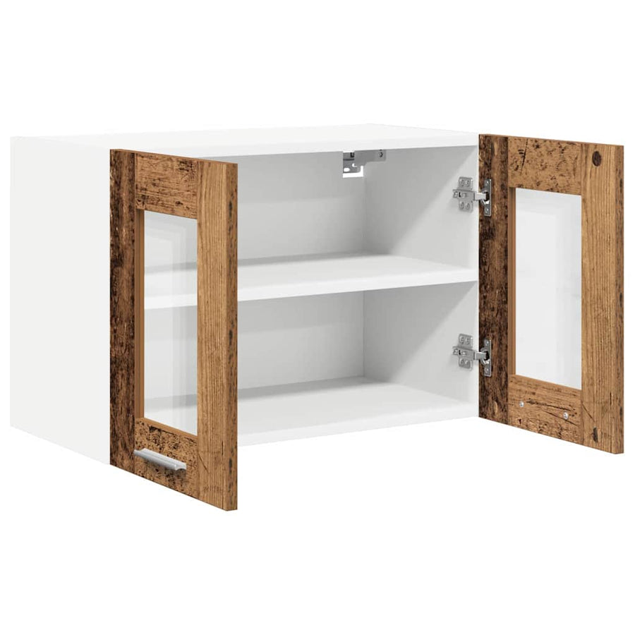 Hangkast Riga 2 pcs Oud Hout 60 x 31 x 40 cm Bewerkt hout