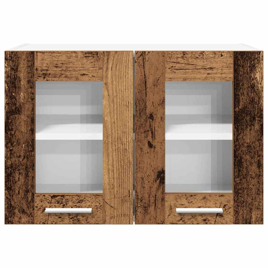 Hangkast Riga 2 pcs Oud Hout 60 x 31 x 40 cm Bewerkt hout