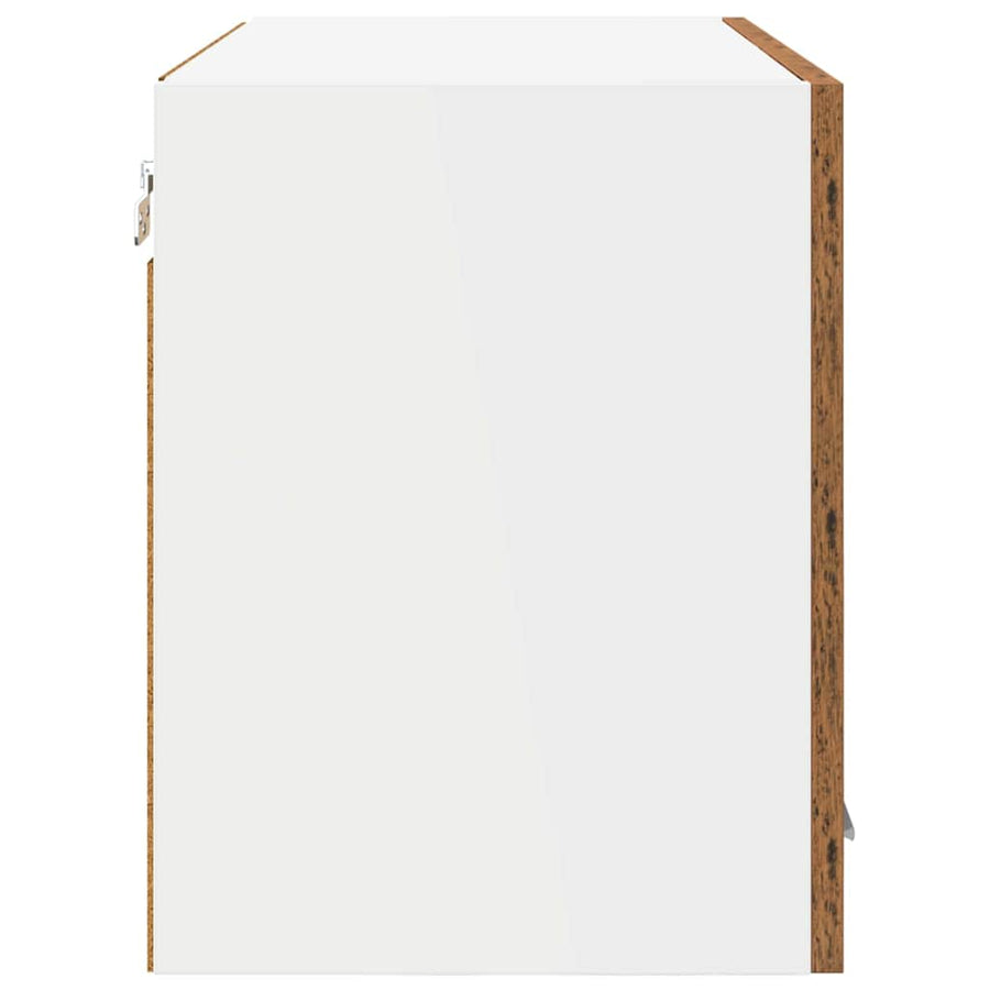 Hangkast Riga 2 pcs Oud Hout 60 x 31 x 40 cm Bewerkt hout