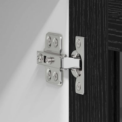 Hangkast Riga Zwarte Eik en Wit 80 x 31 x 40 cm Bewerkt hout