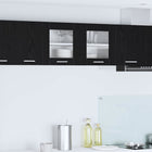Hangkast 80x31x40 cm zwart wit bewerkt hout