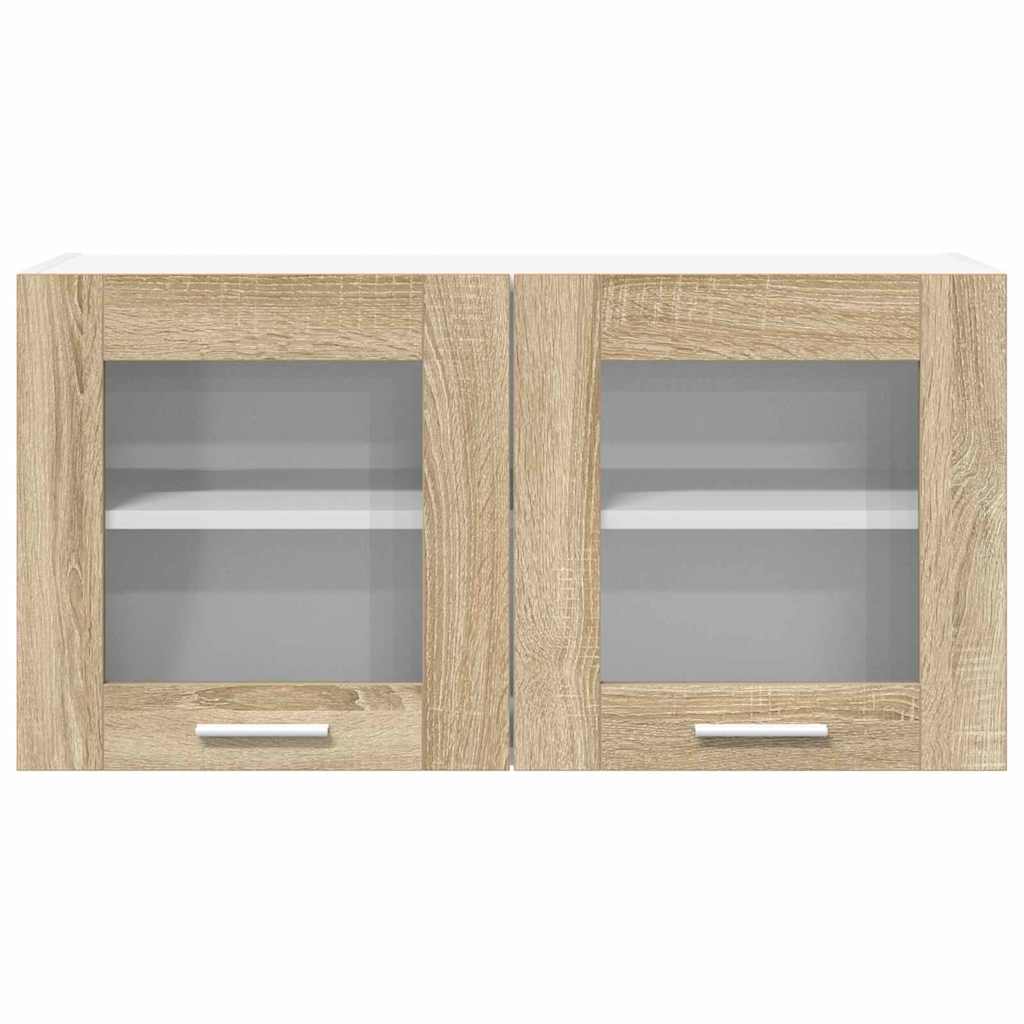 Hangkast Riga Sonoma Eik en Wit 80 x 31 x 40 cm Bewerkt hout
