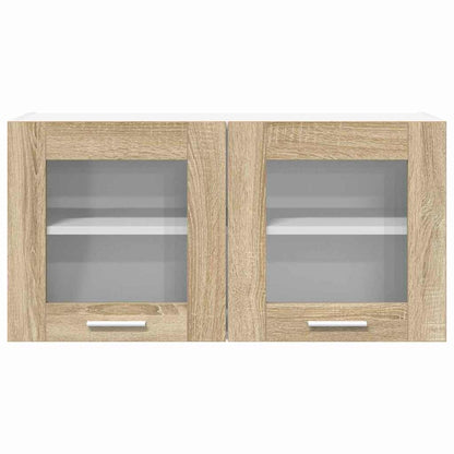 Hangkast Riga Sonoma Eik en Wit 80 x 31 x 40 cm Bewerkt hout
