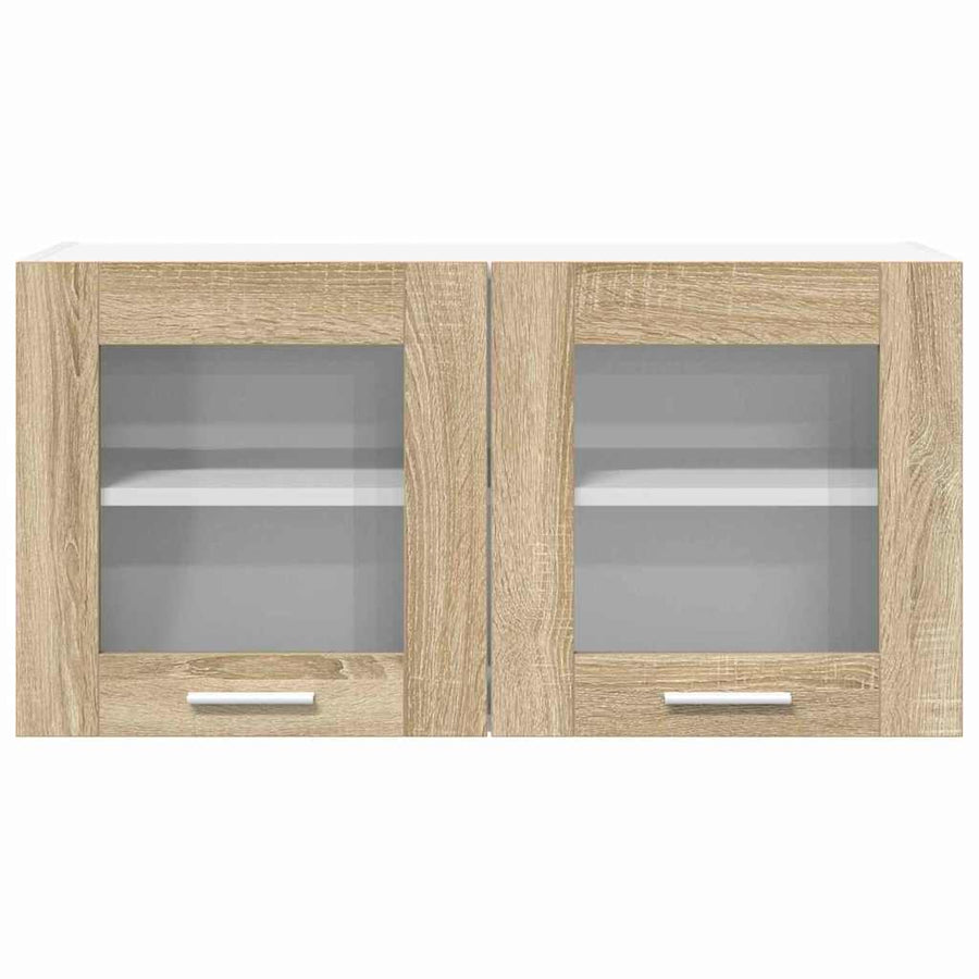 Hangkast Riga Sonoma Eik en Wit 80 x 31 x 40 cm Bewerkt hout