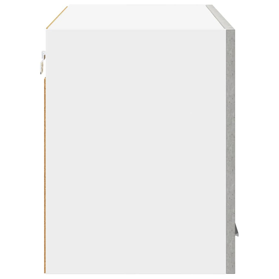 Hangkast Beton Grijs en Wit 80 x 31 x 40 cm Bewerkt hout