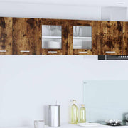 Hangkast 80x31x40 cm bewerkt hout gerookte eik wit